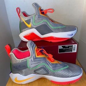 Nike Lebron Soldier XIV Grey Red White CK6024-001 Men's Size 11.5